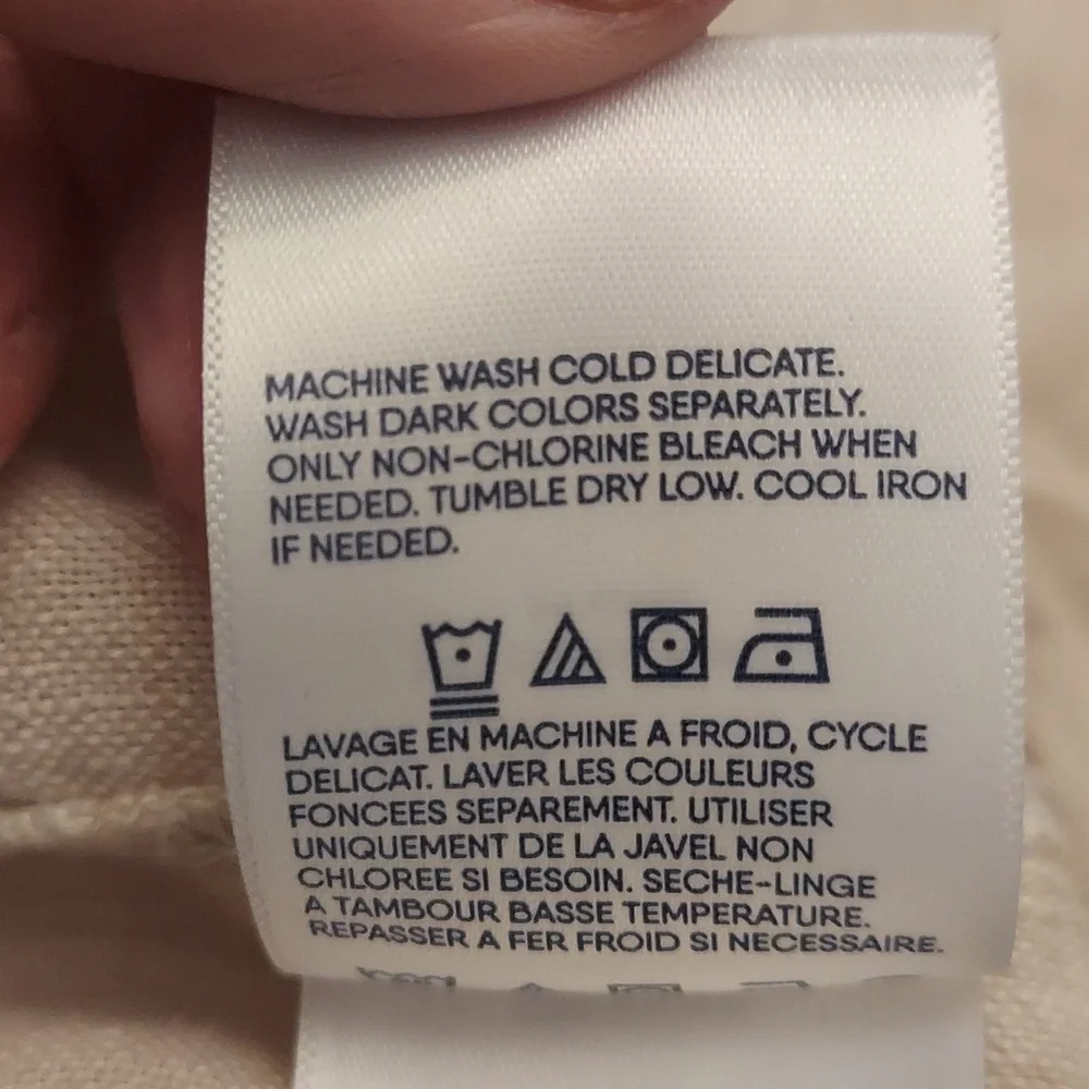 LANDS END Womens High Rise Pullon 10in Cream Color sz 18 Bermuda Shorts - Picture 12 of 12